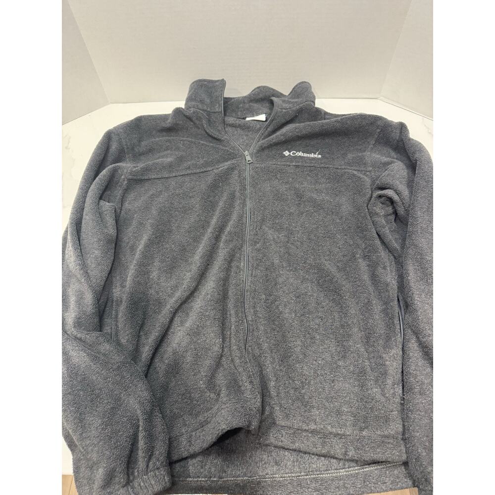 Columbia Men's Fleece Full Zip Sweater Jacket Regular Fit, Gray, Size XL
